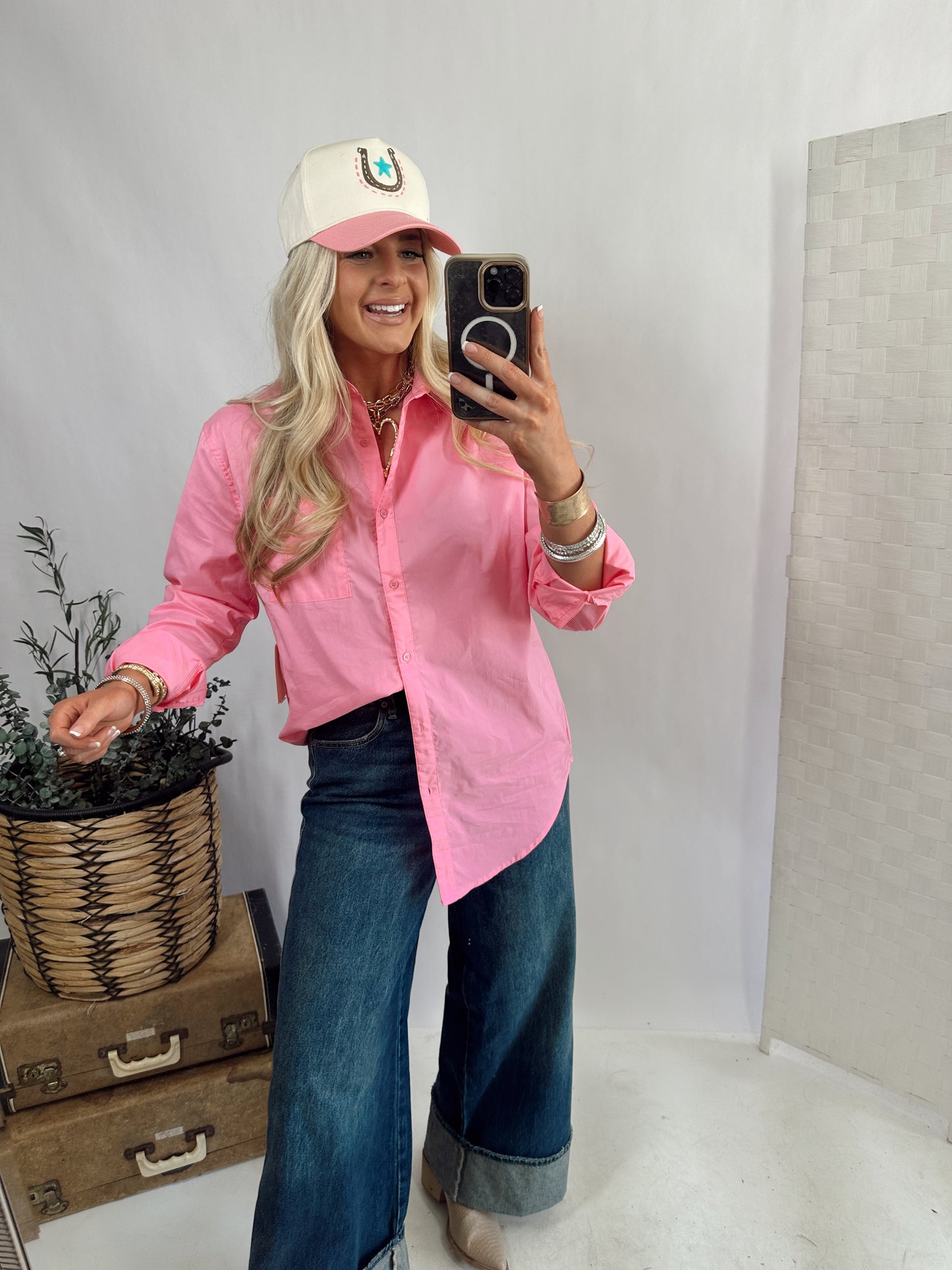 Bentley Button Up *Pink