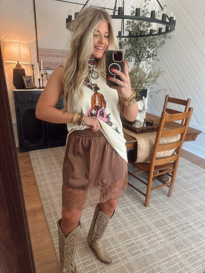 My Lace Skirt* Chocolate