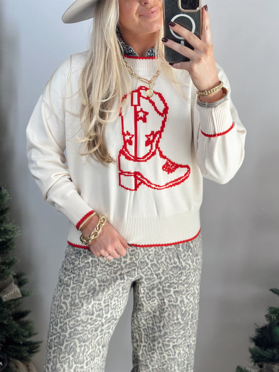 Boots Up Sweater