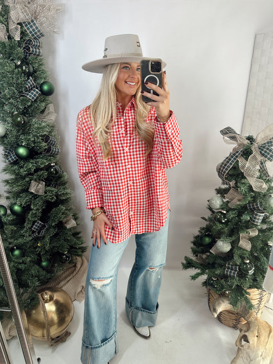 Graham Gingham Shirt *RED