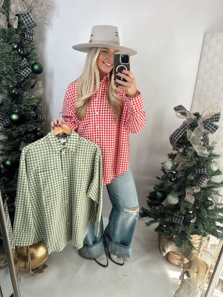 Graham Gingham Shirt *GREEN