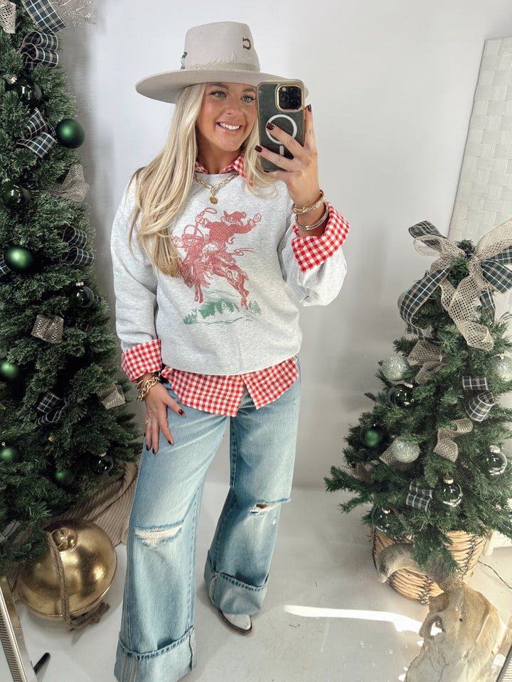 Bucking Around Christmas Sweatshirt