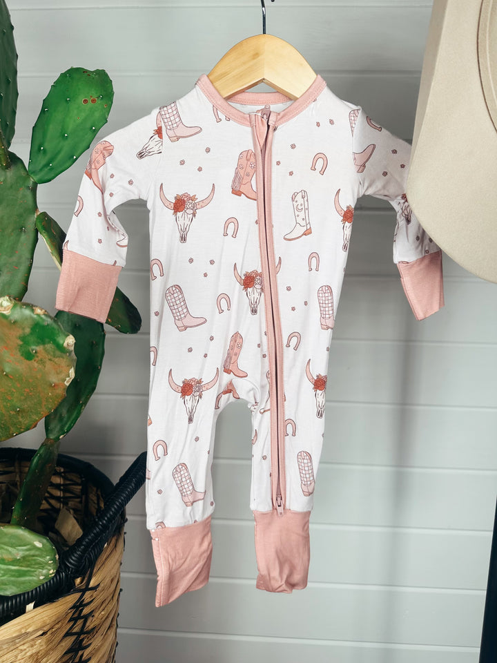 Cowgirl Up Zip Up Bamboo Pajamas