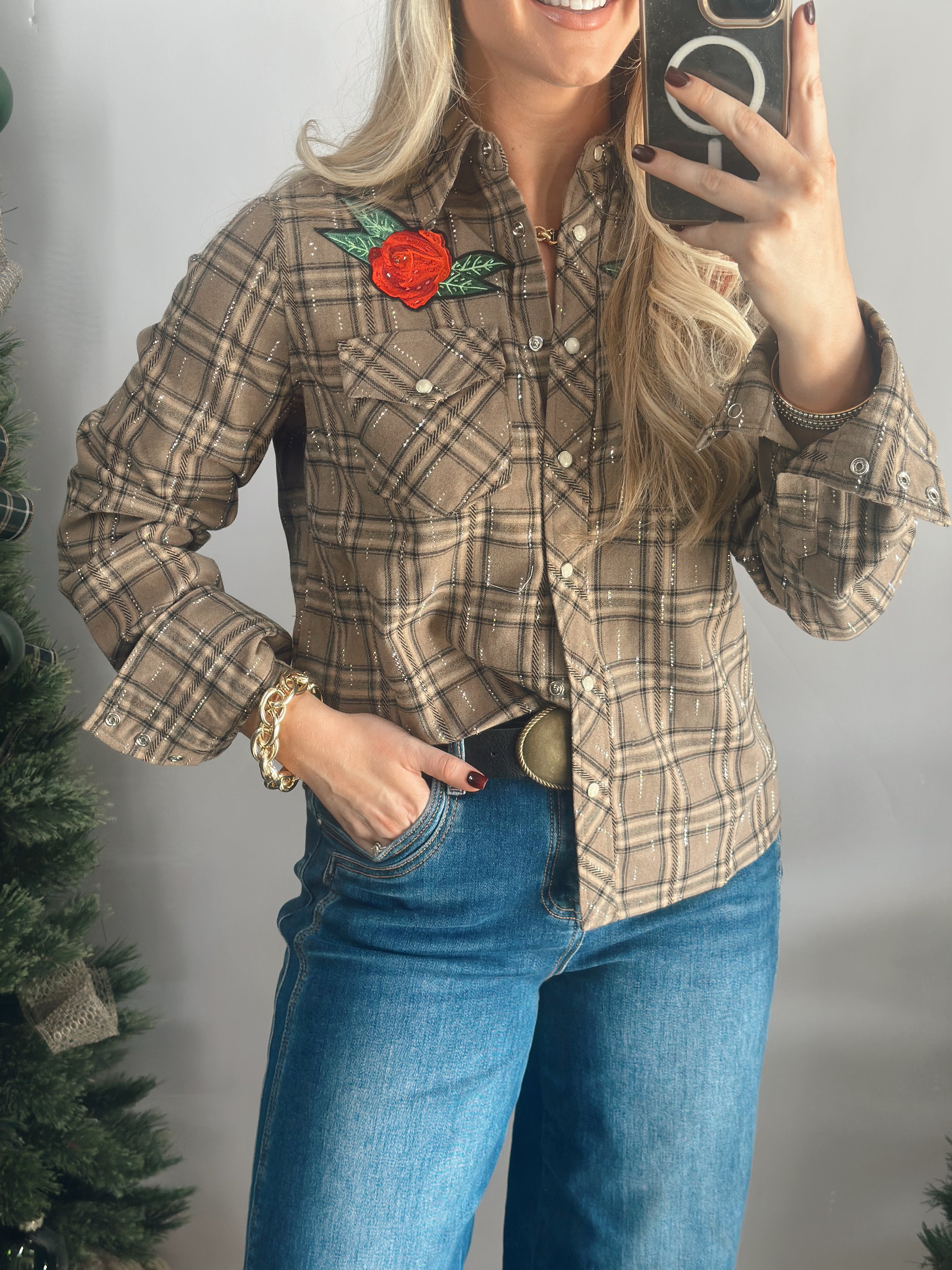 Rhinestone Rodeo Button Up – Grit & Grace Boutique, LLC