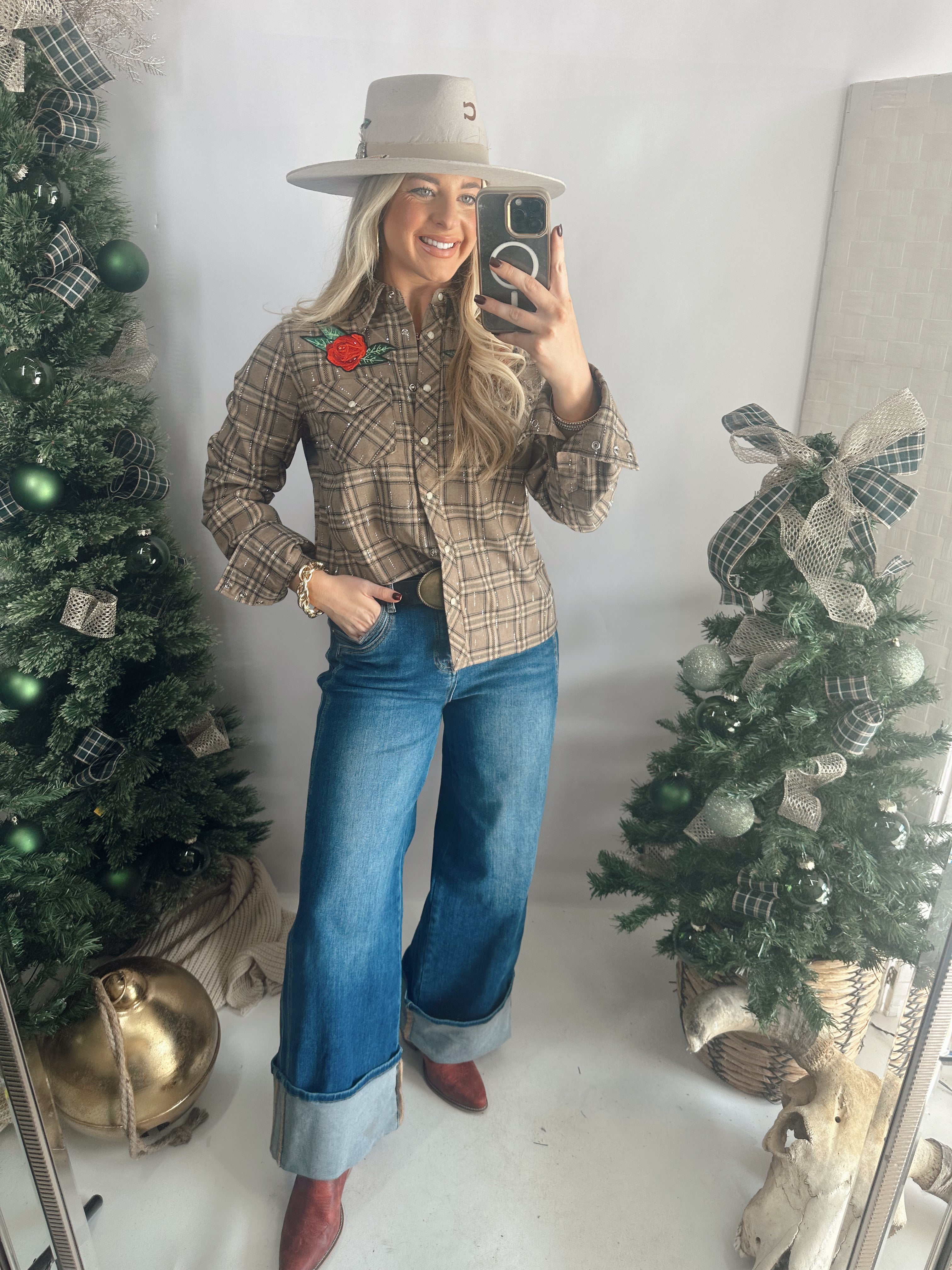 Rhinestone Rodeo Button Up – Grit & Grace Boutique, LLC