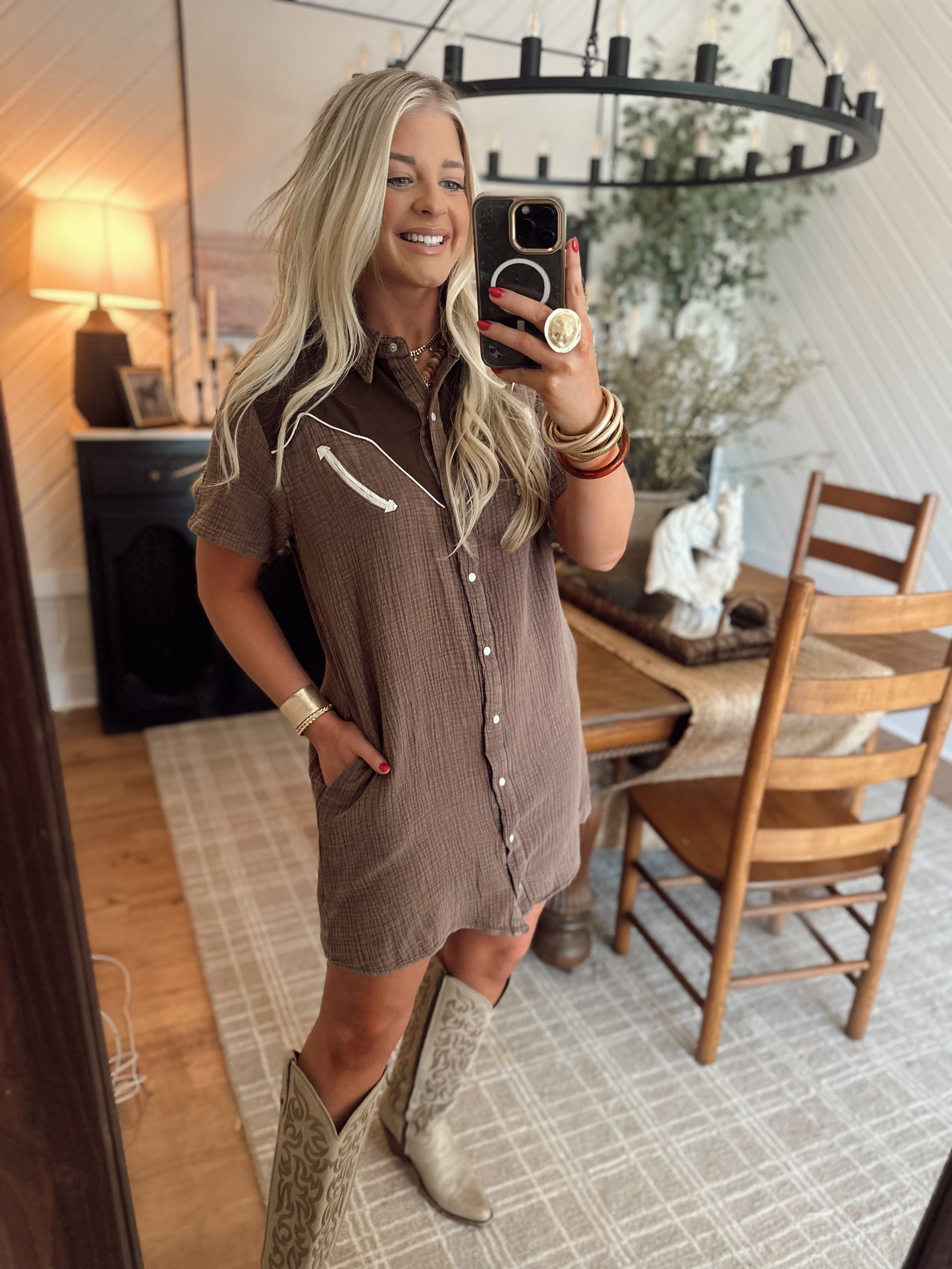 RANK RETRO DRESS *MOCHA