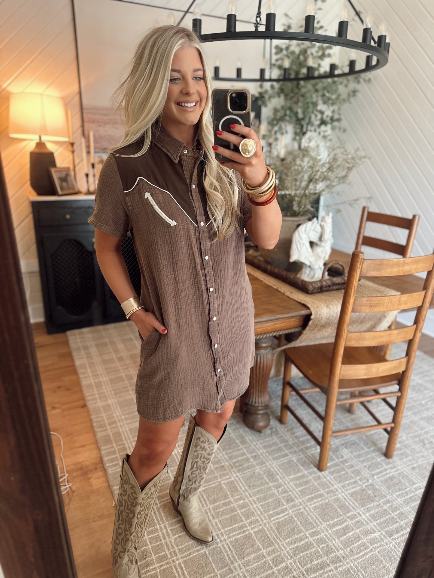 RANK RETRO DRESS *MOCHA