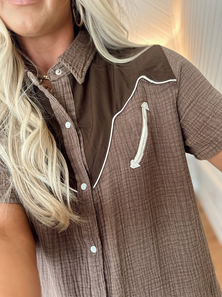 RANK RETRO DRESS *MOCHA