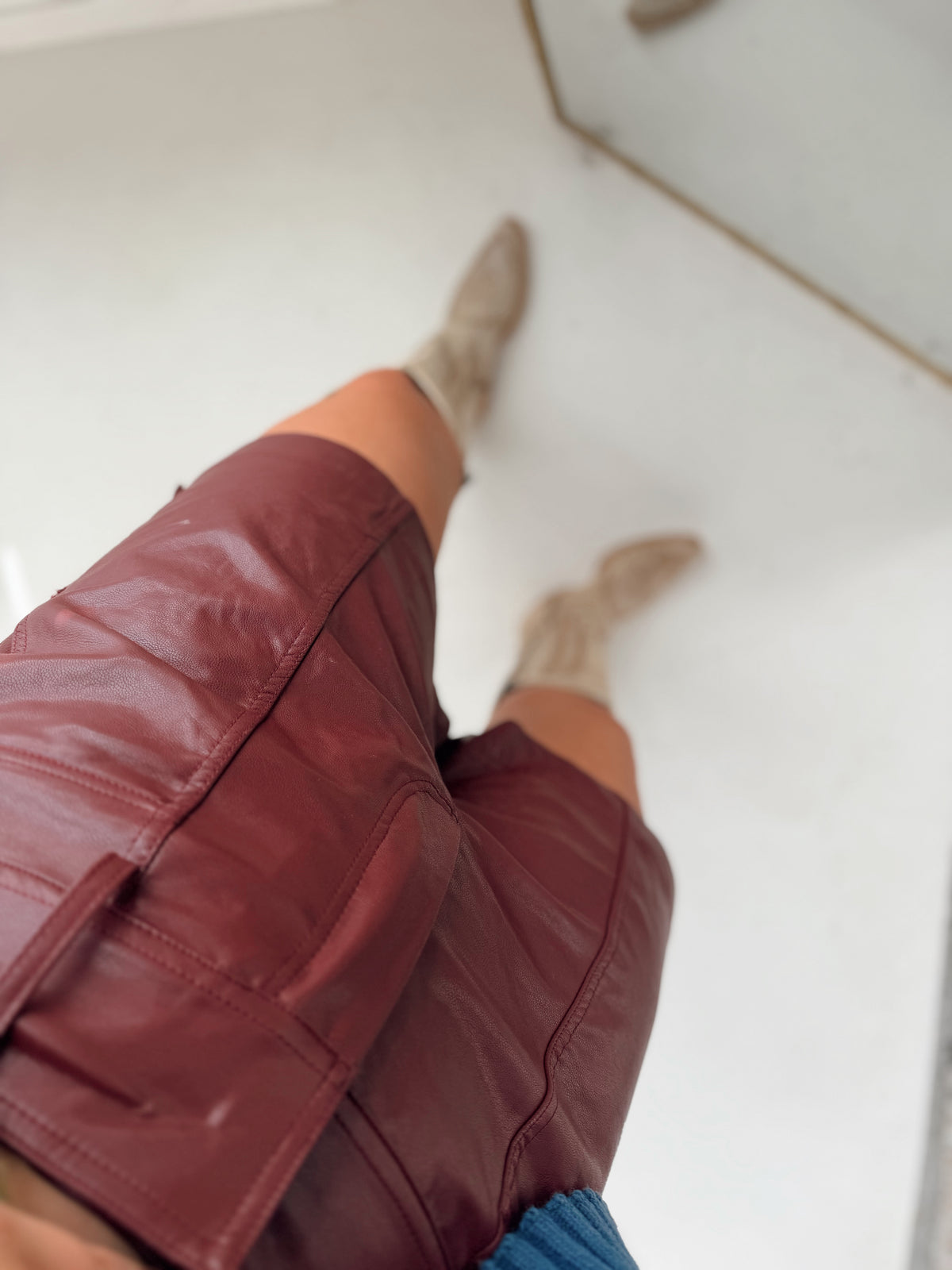 Legend Leather Shorts*Wine
