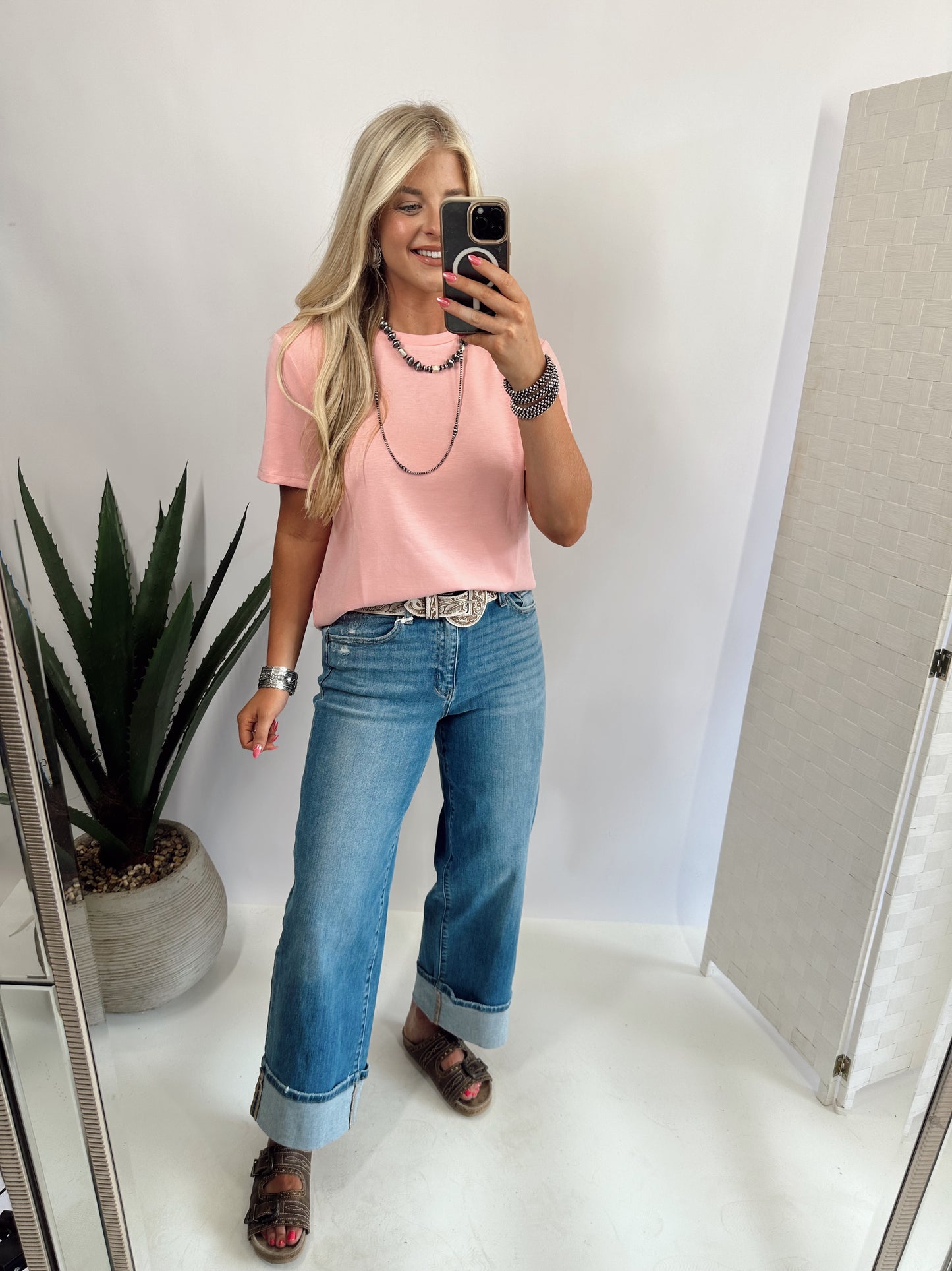 CLOUD BASIC FREE TEE *blush