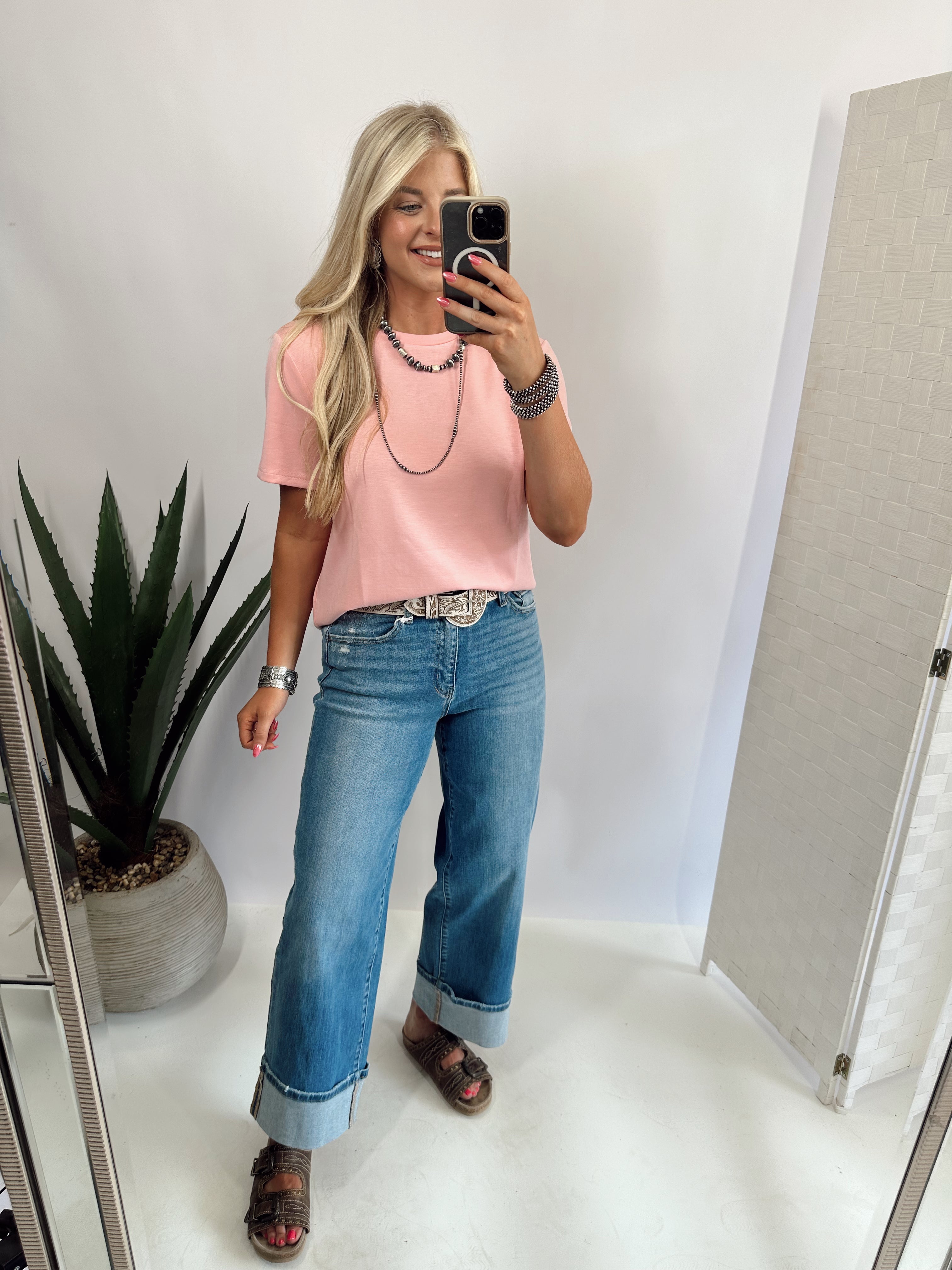 CLOUD BASIC FREE TEE *blush
