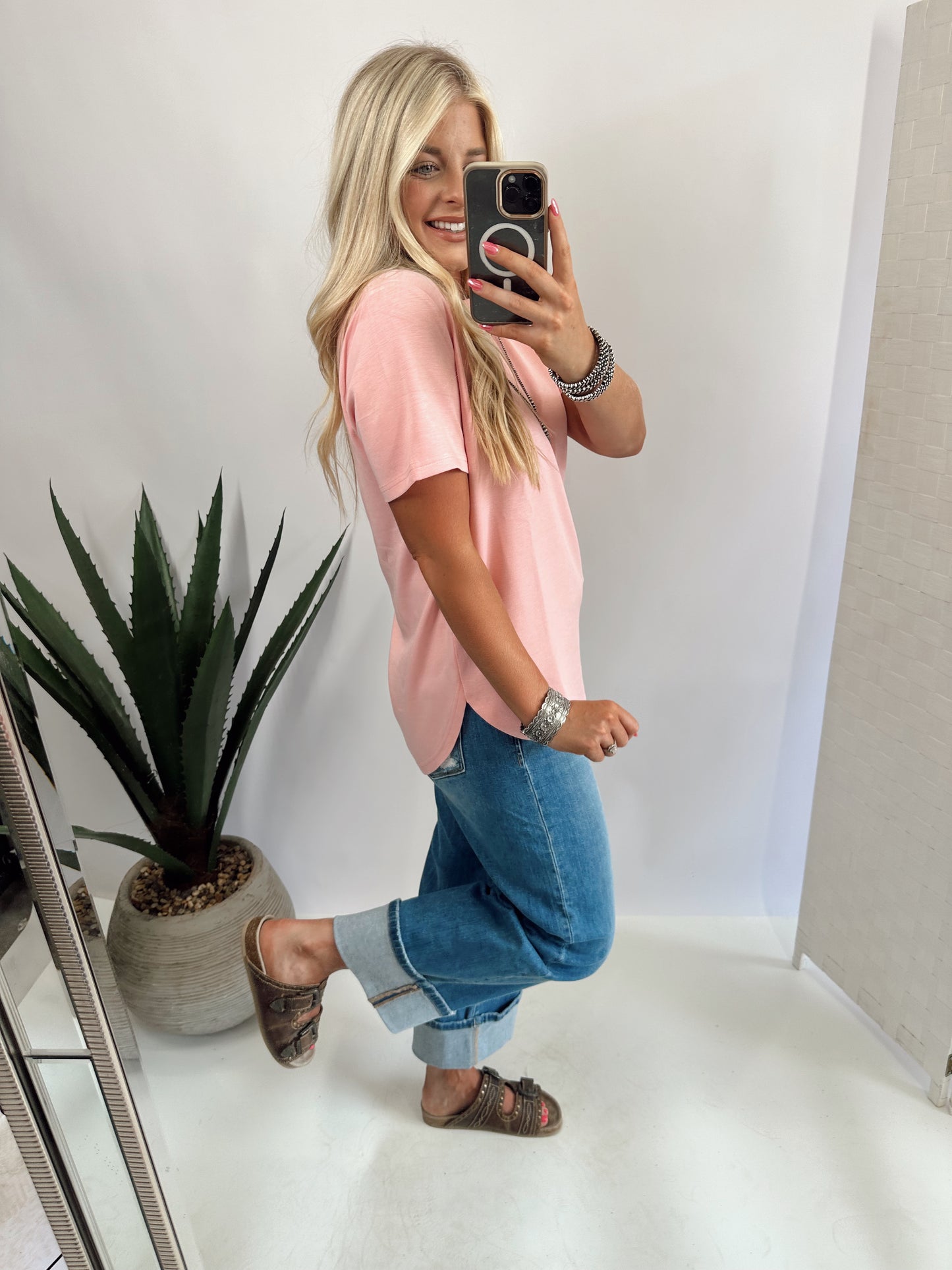 CLOUD BASIC FREE TEE *blush