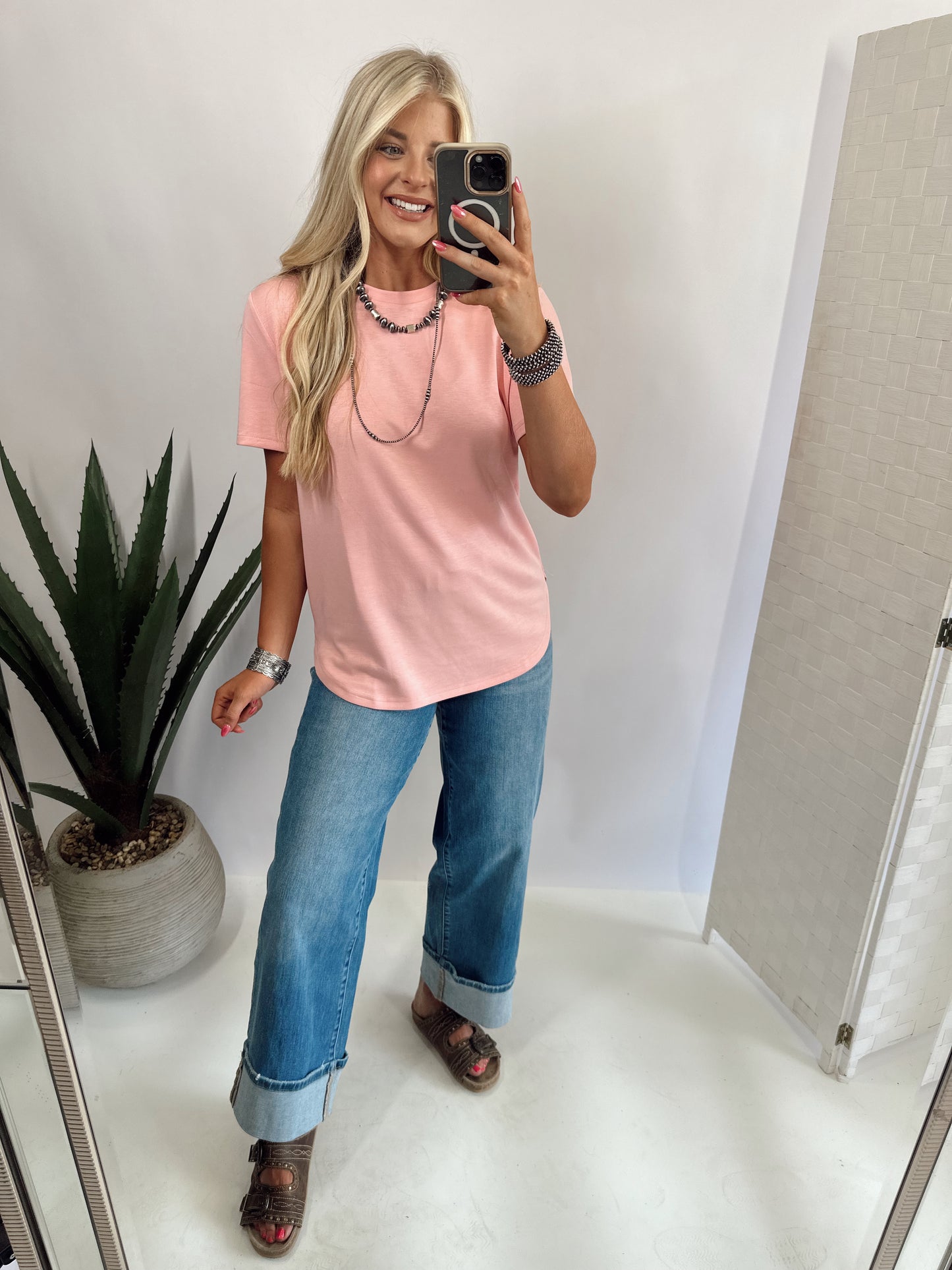 CLOUD BASIC FREE TEE *blush