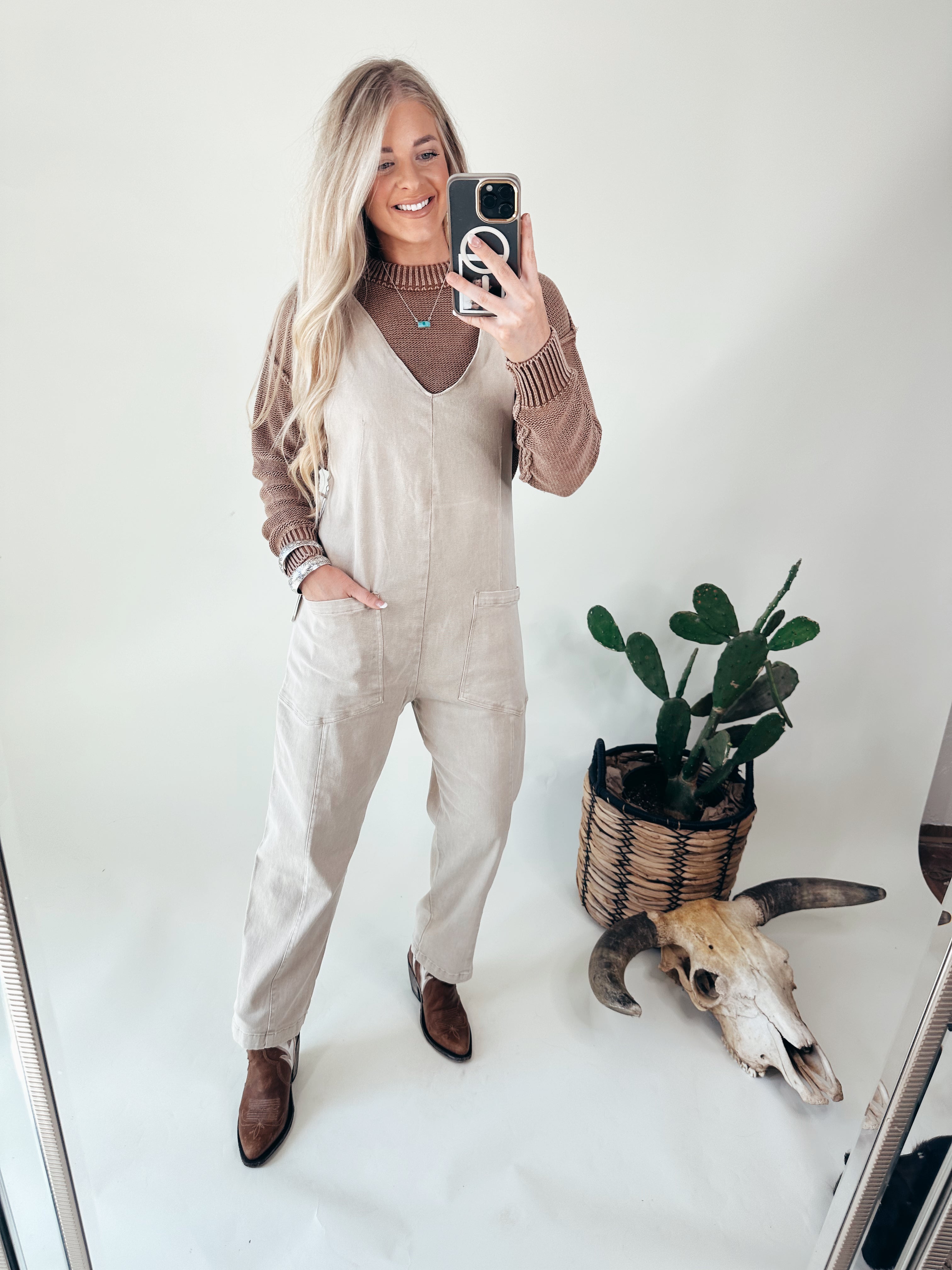 The Julianne Jumpsuit *Beige