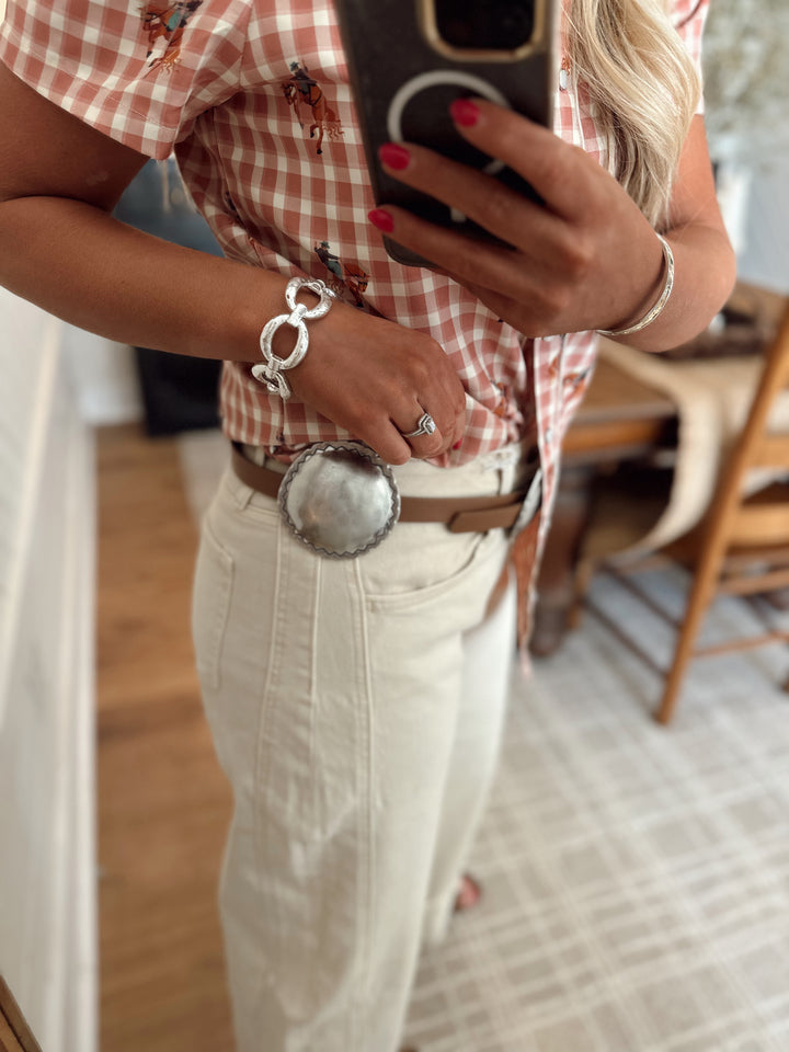 Houston Belt *Brown w/ Silver