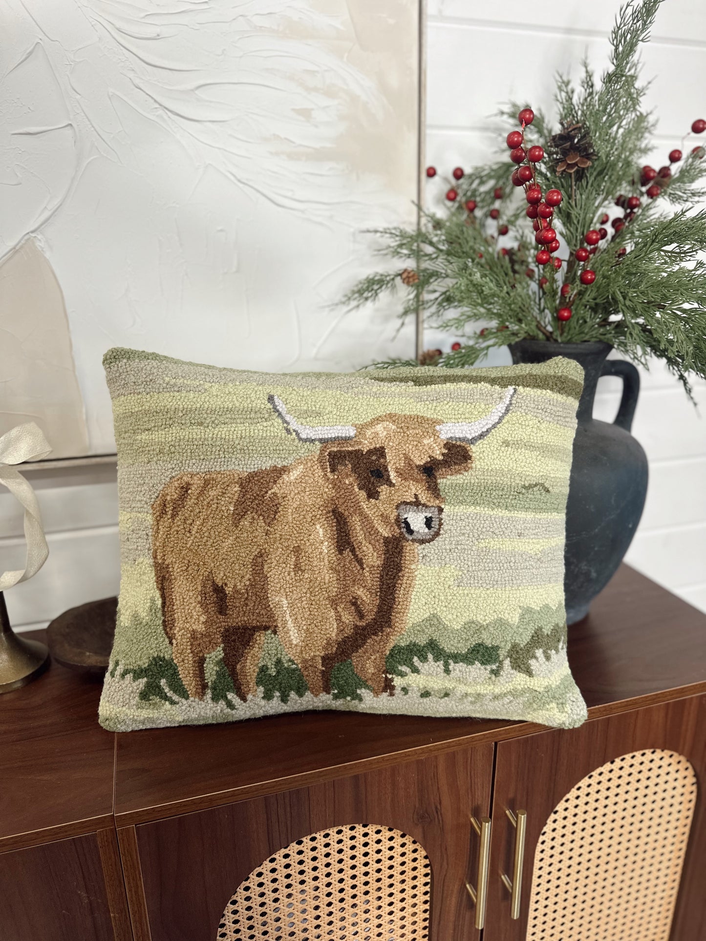 Highland Cattle Hook Pillow