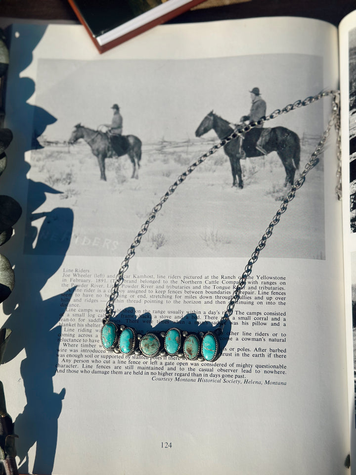 Cripple Creek & Kingman Turquoise Bar Necklace