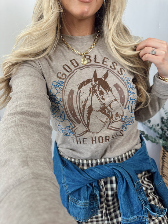 God Bless Horses Top