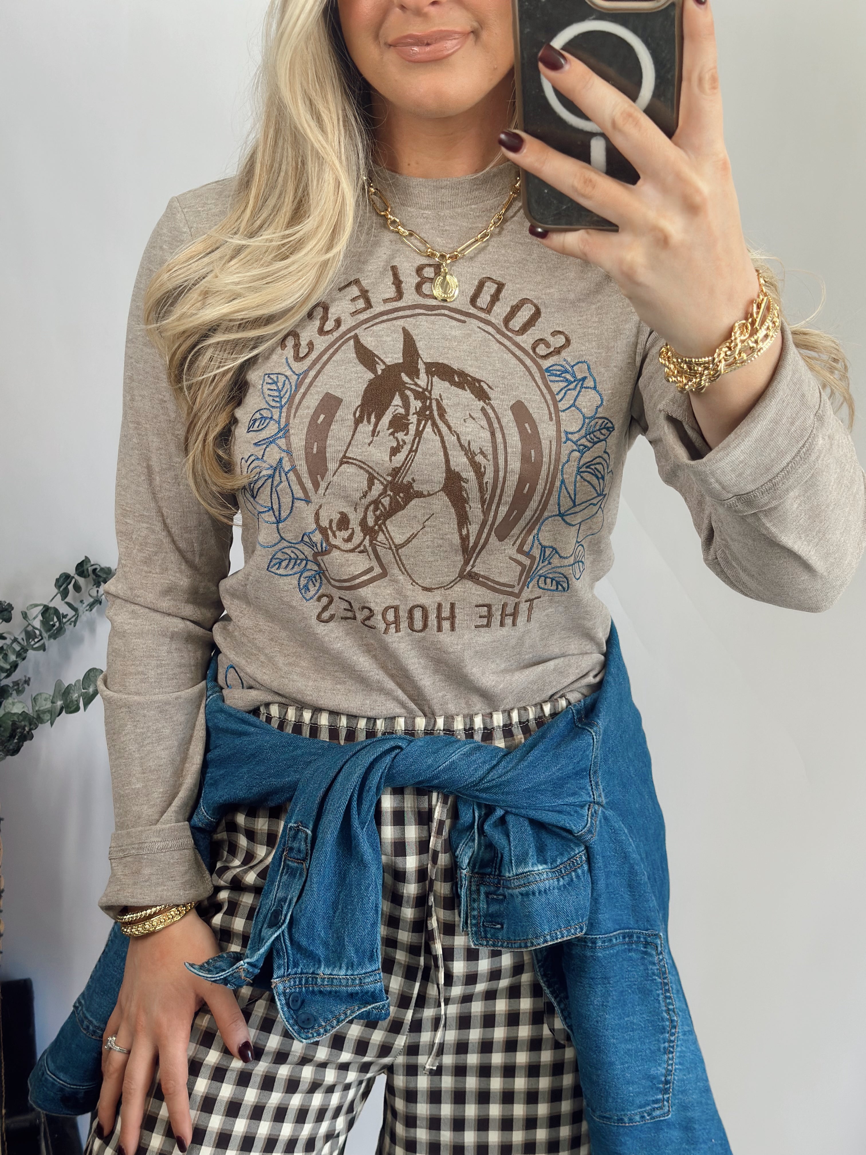 God Bless Horses Top