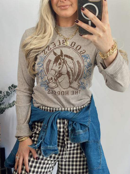 God Bless Horses Top