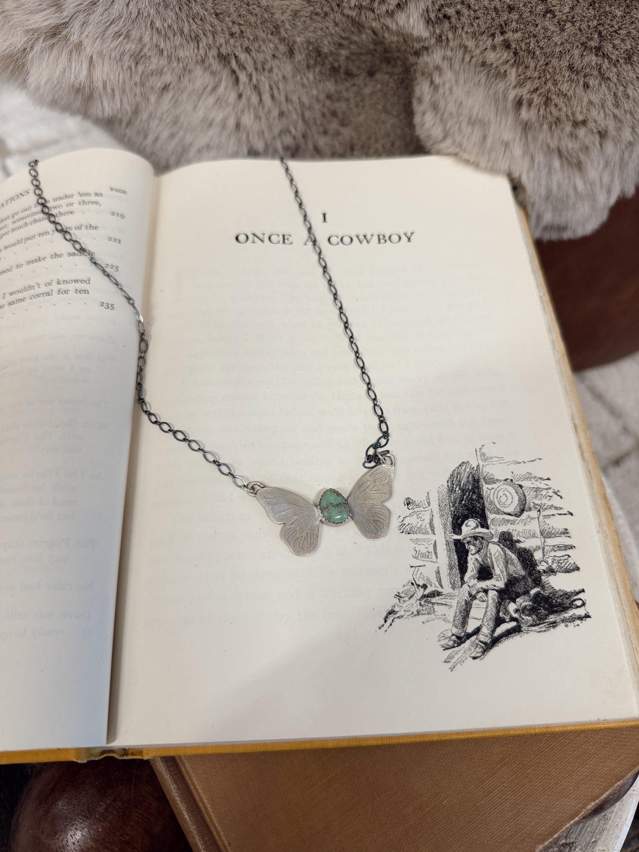 Butterfly Hada Collection Turquoise Necklace
