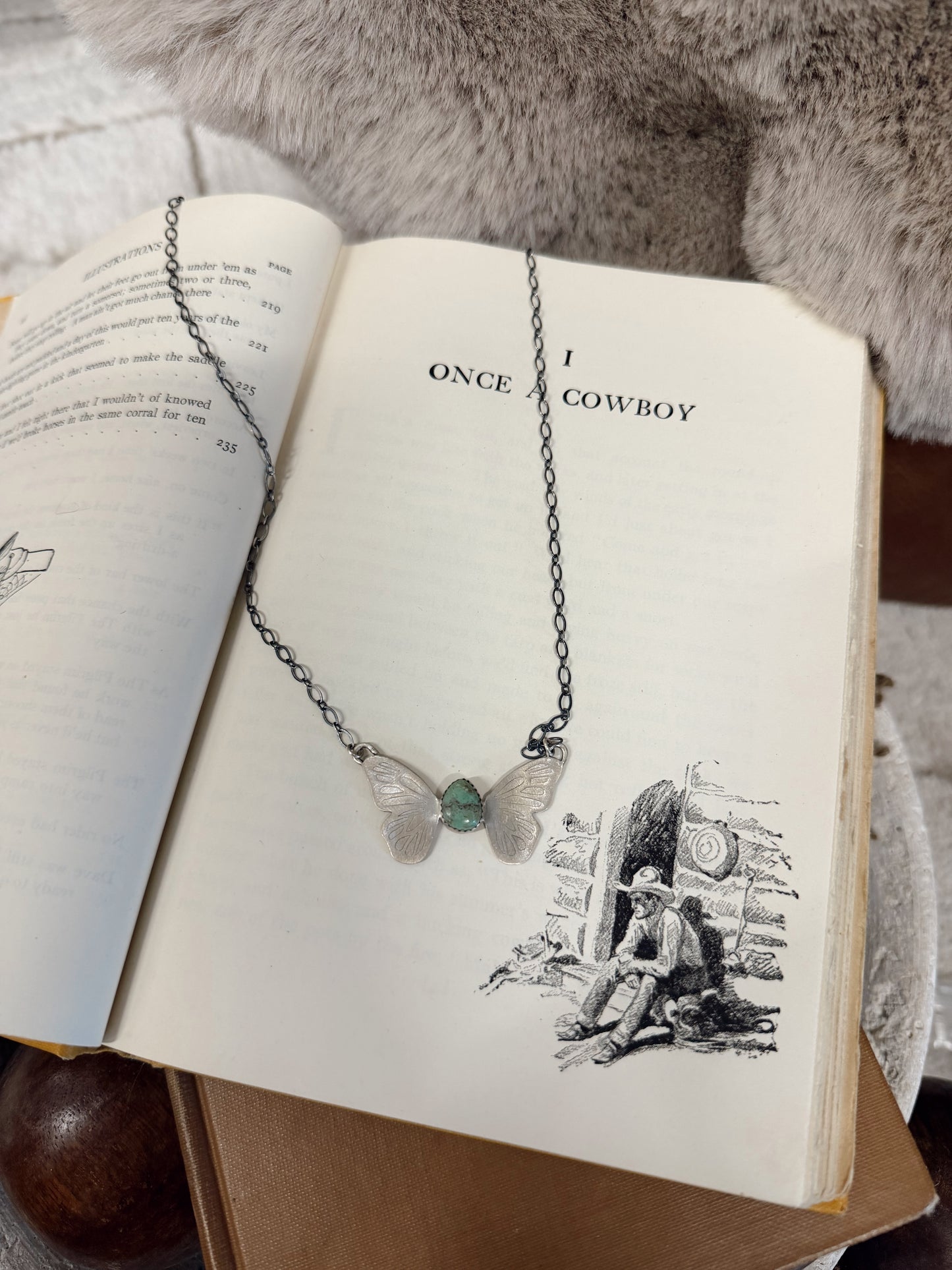 Butterfly Hada Collection Turquoise Necklace