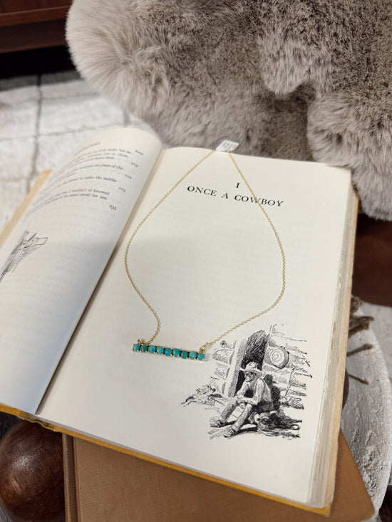 Kingman Turquoise Necklace *Gold