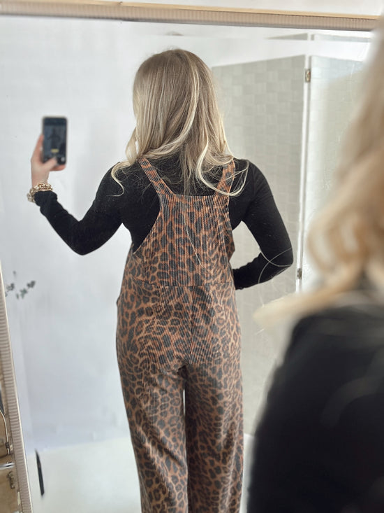 CHEETAH KARLI BOHO OVERALLS