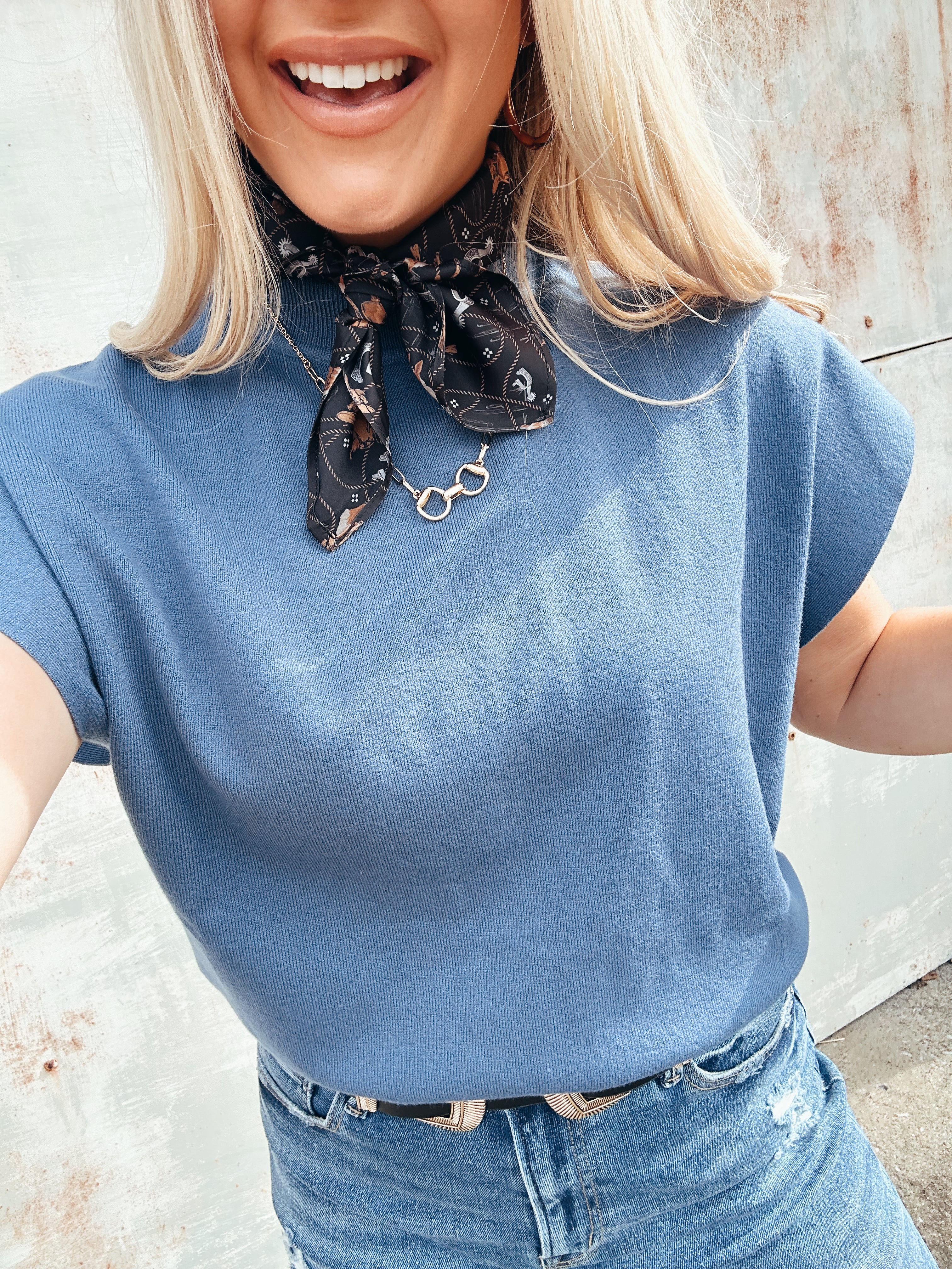 The Dillion Top in Blue