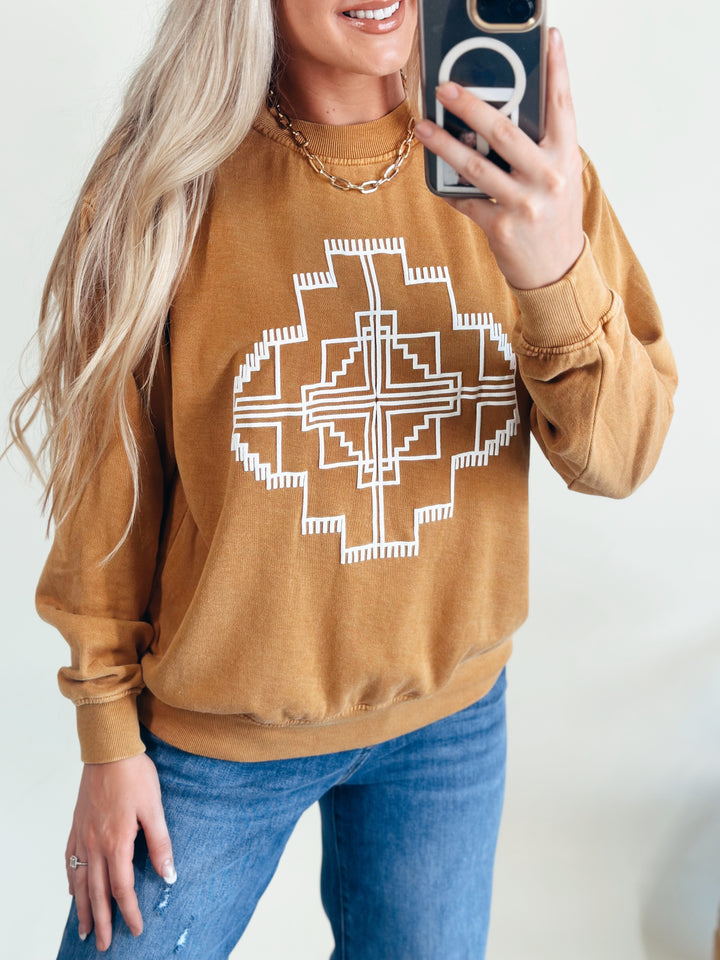 Aztec Dreams Sweatshirt *Mustard