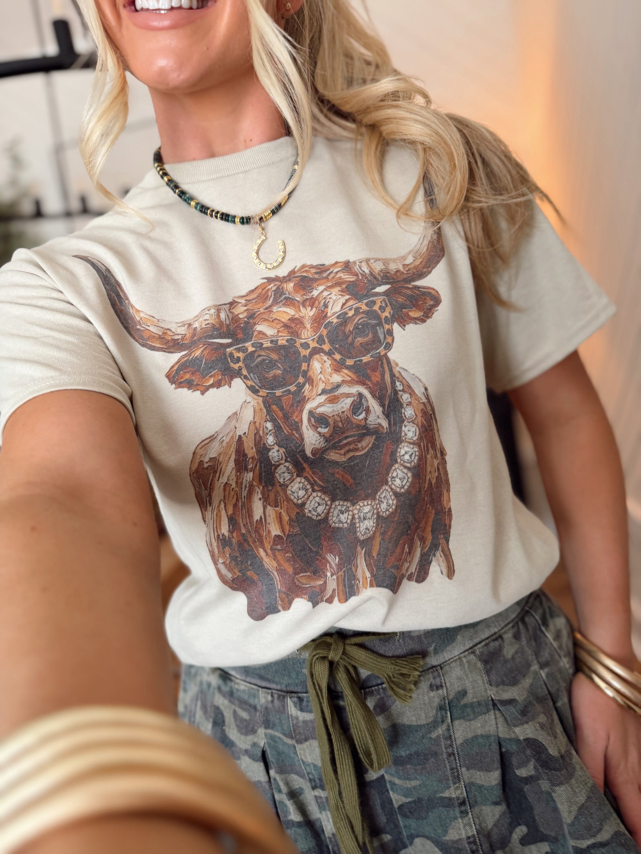 Glam Longhorn Graphic