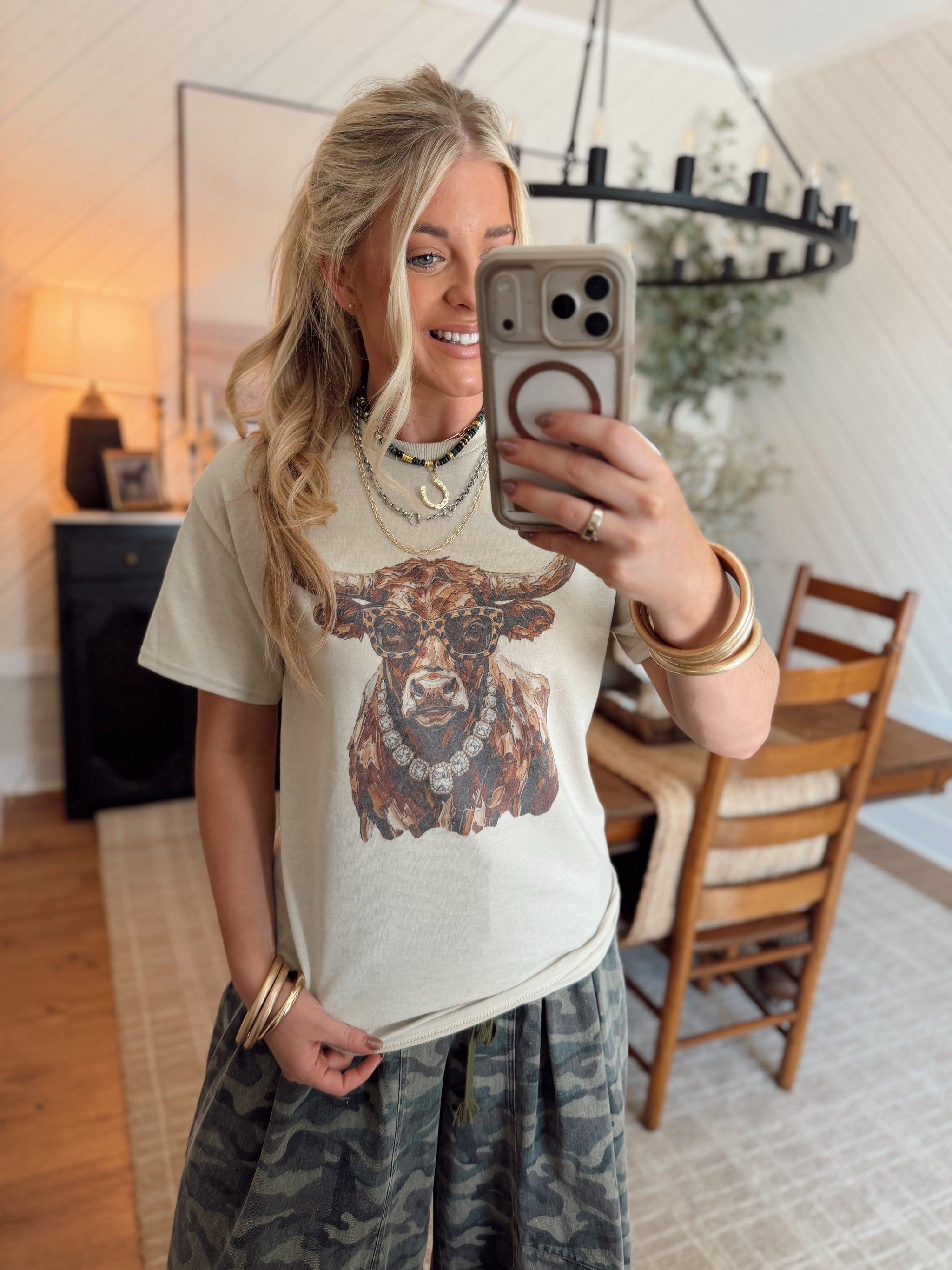 Glam Longhorn Graphic