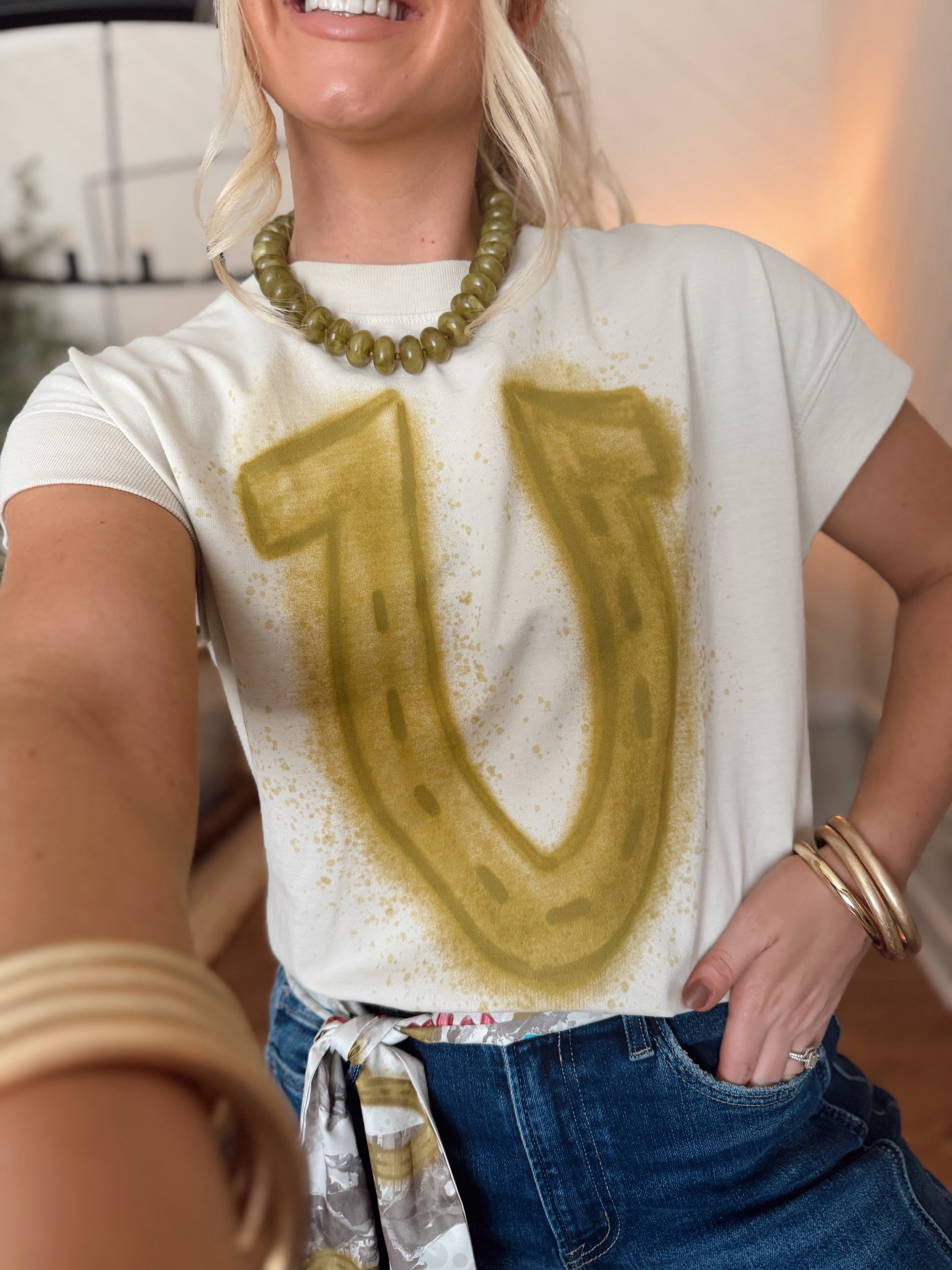 Gold Horseshoe Tee