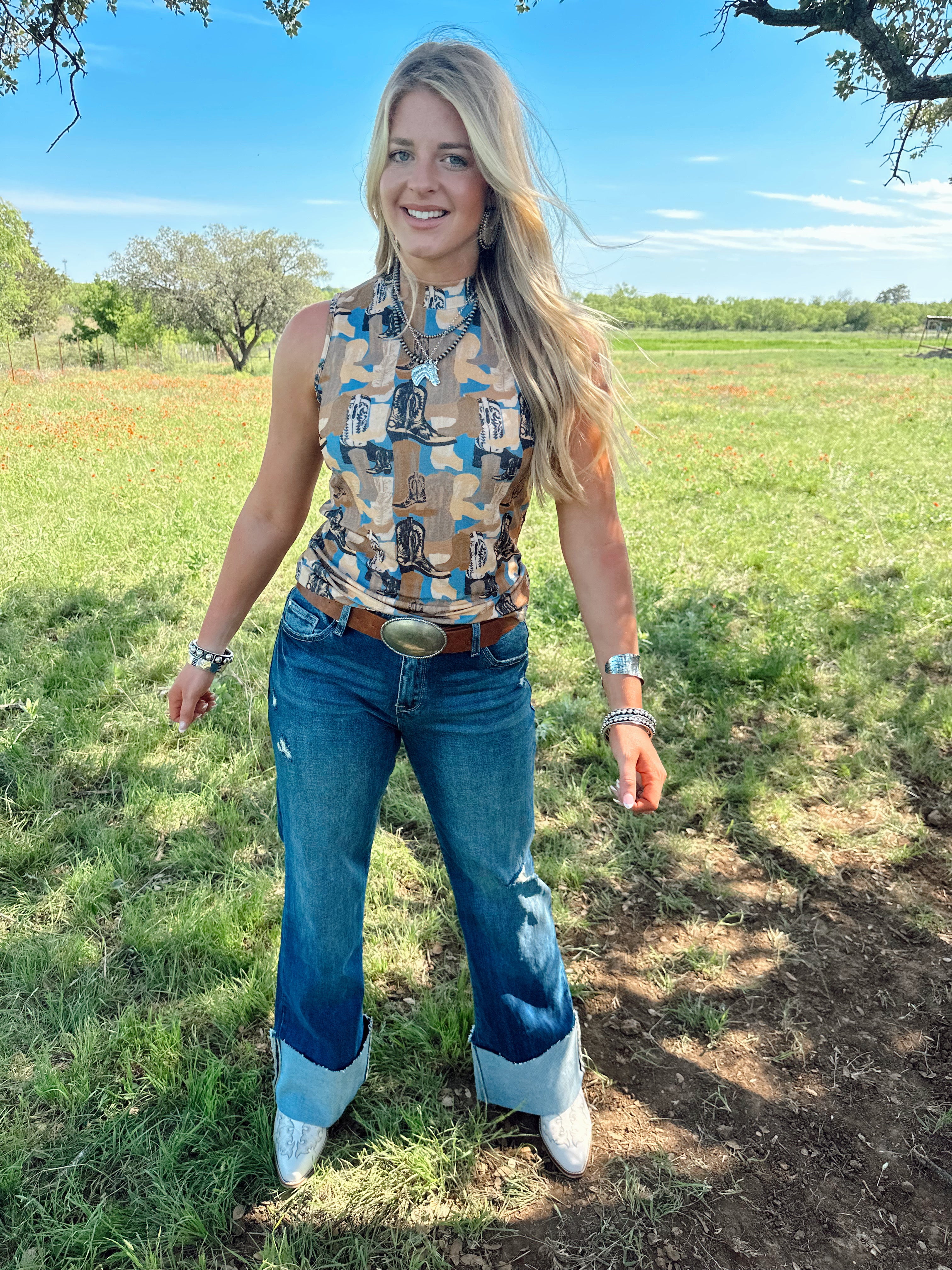 COWBOY HEELS TANK
