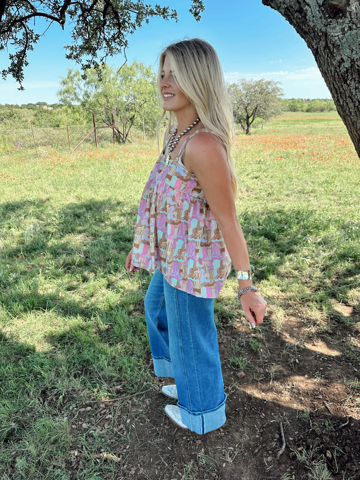 RODEO RUFFLES TOP