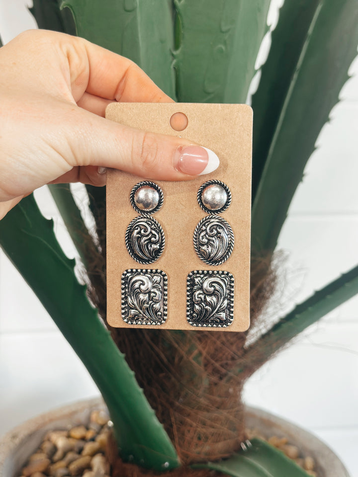 Triple Crown Earrings