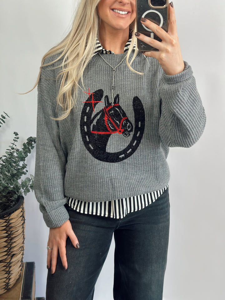 VINTAGE LUCK SWEATER *GREY
