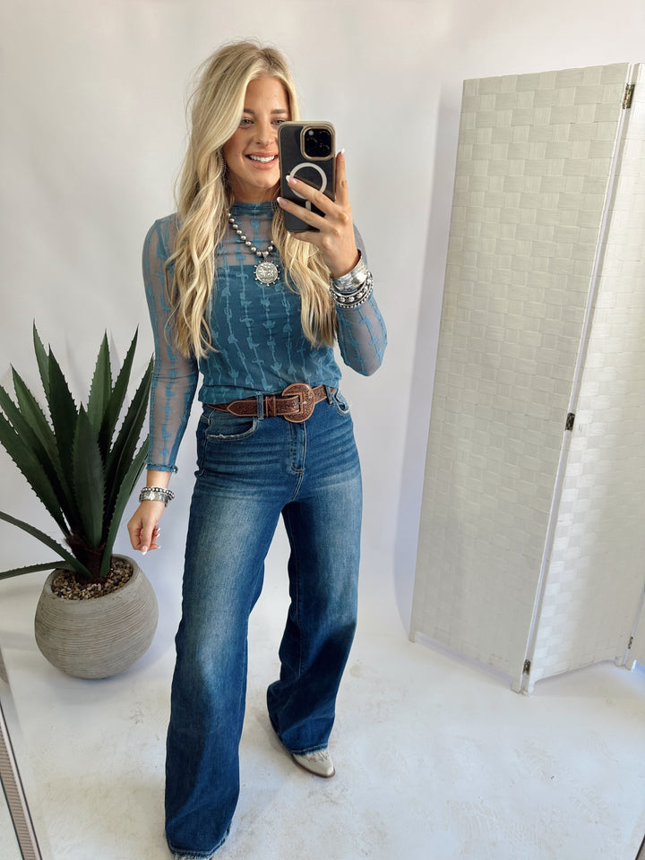 LARIAT LACE L/S *DENIM