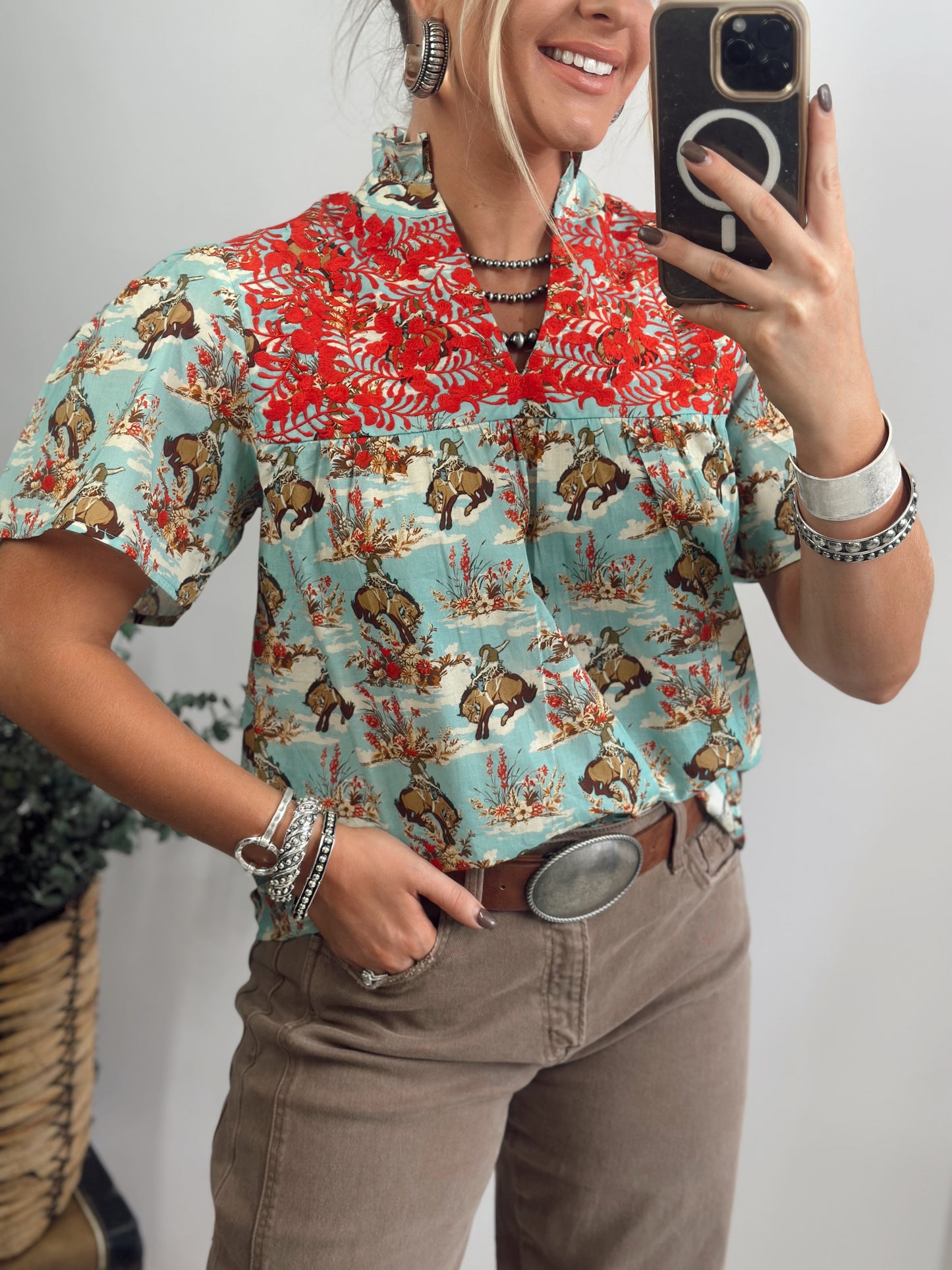 Reece Buckin Horse Top