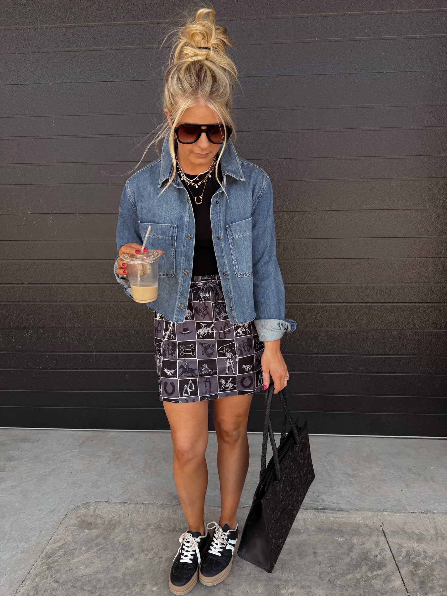 CHECK IT COWPOKE *SKORT