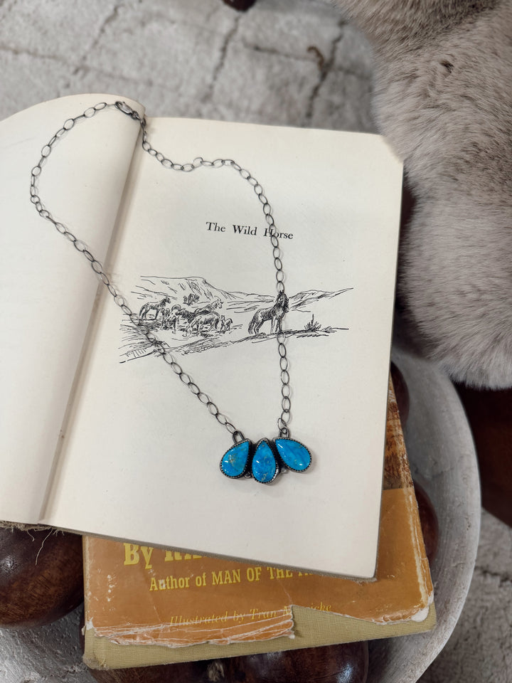 Josie Blue Ridge Turq|Sterling Silver Necklace