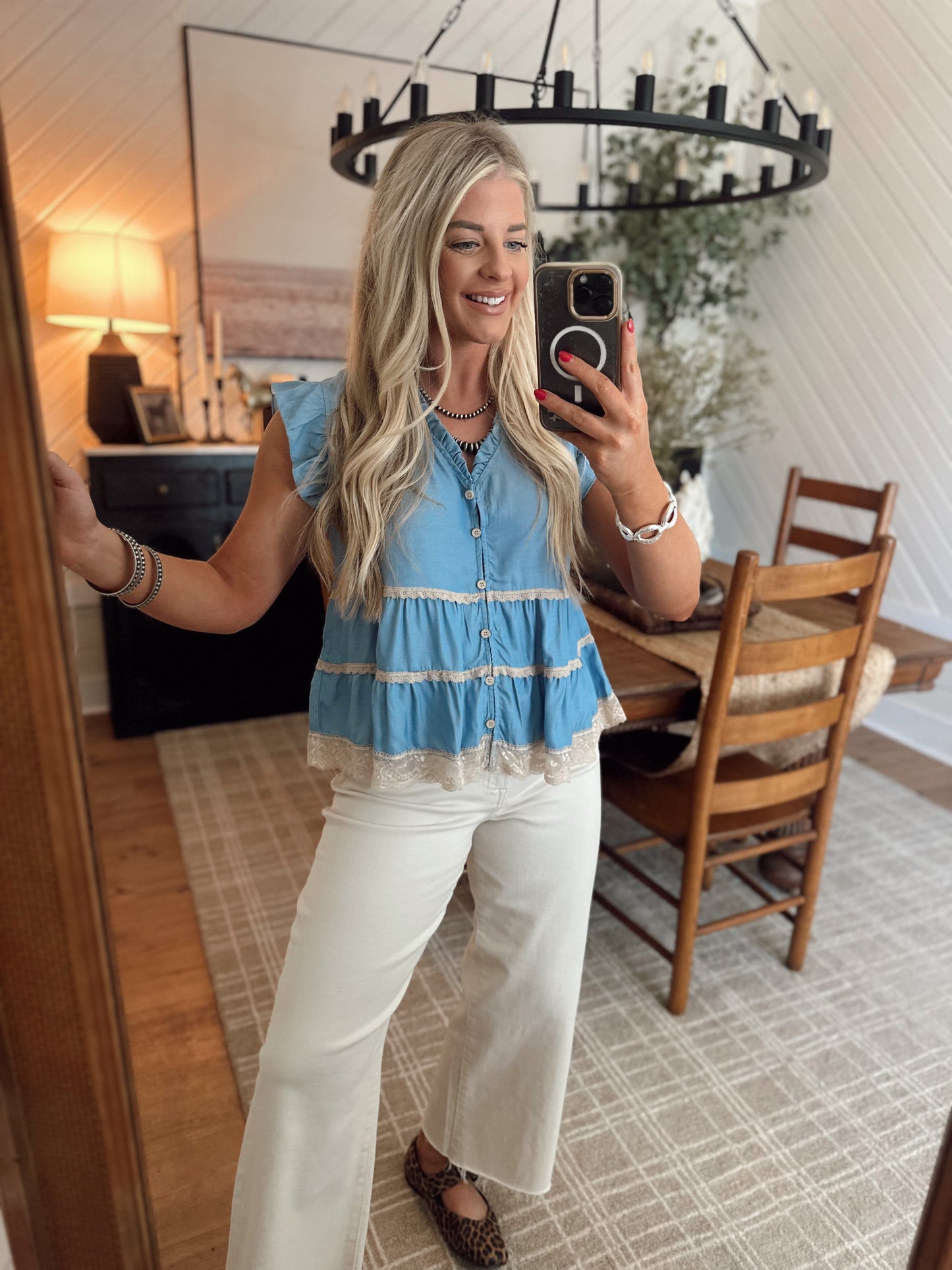 Llano Lace Top*DENIM