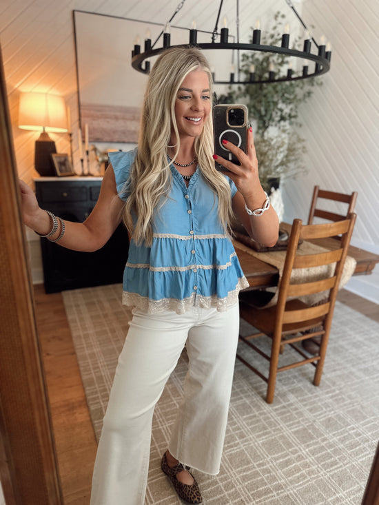Llano Lace Top*DENIM