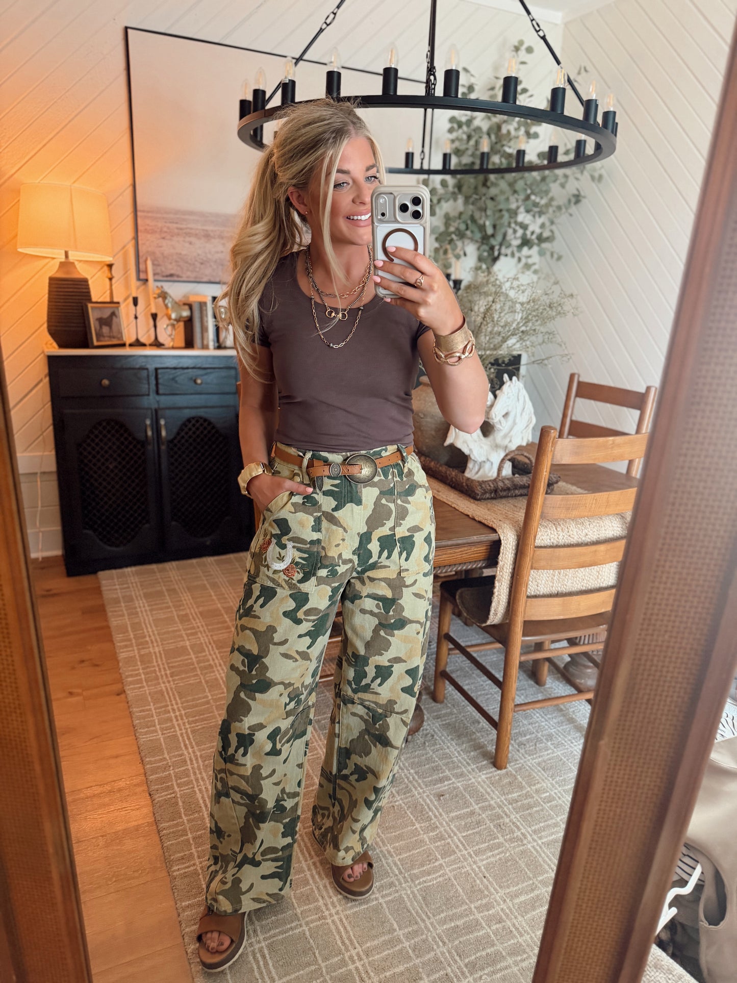 Wild Rose Camo Jean