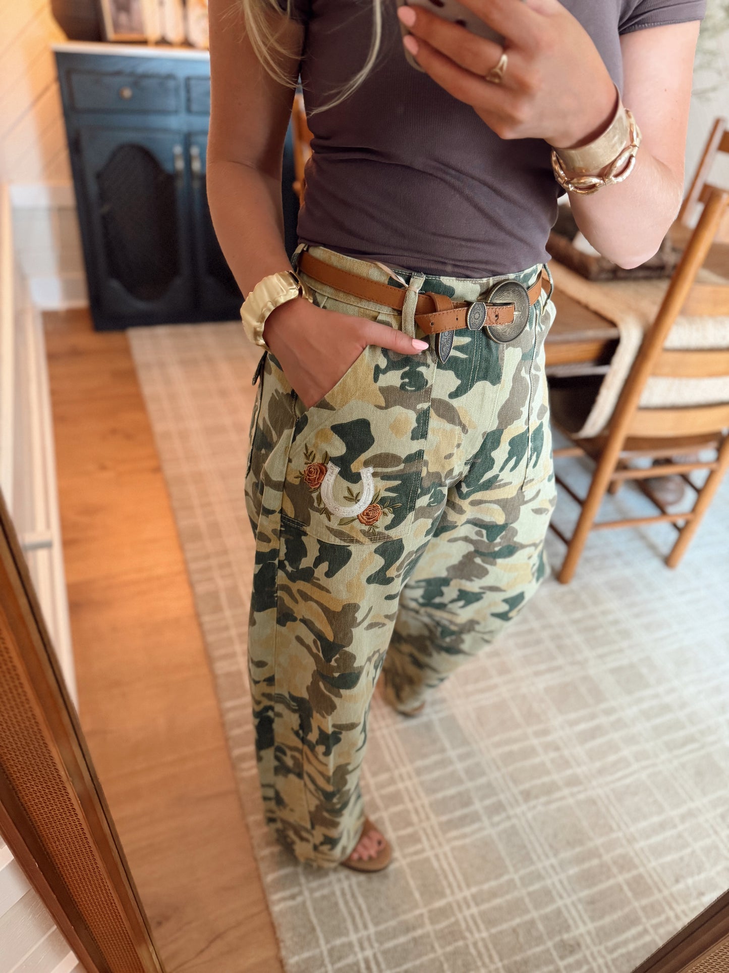 Wild Rose Camo Jean