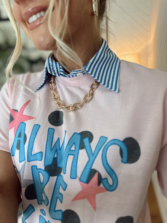Blue & White Striped Collar