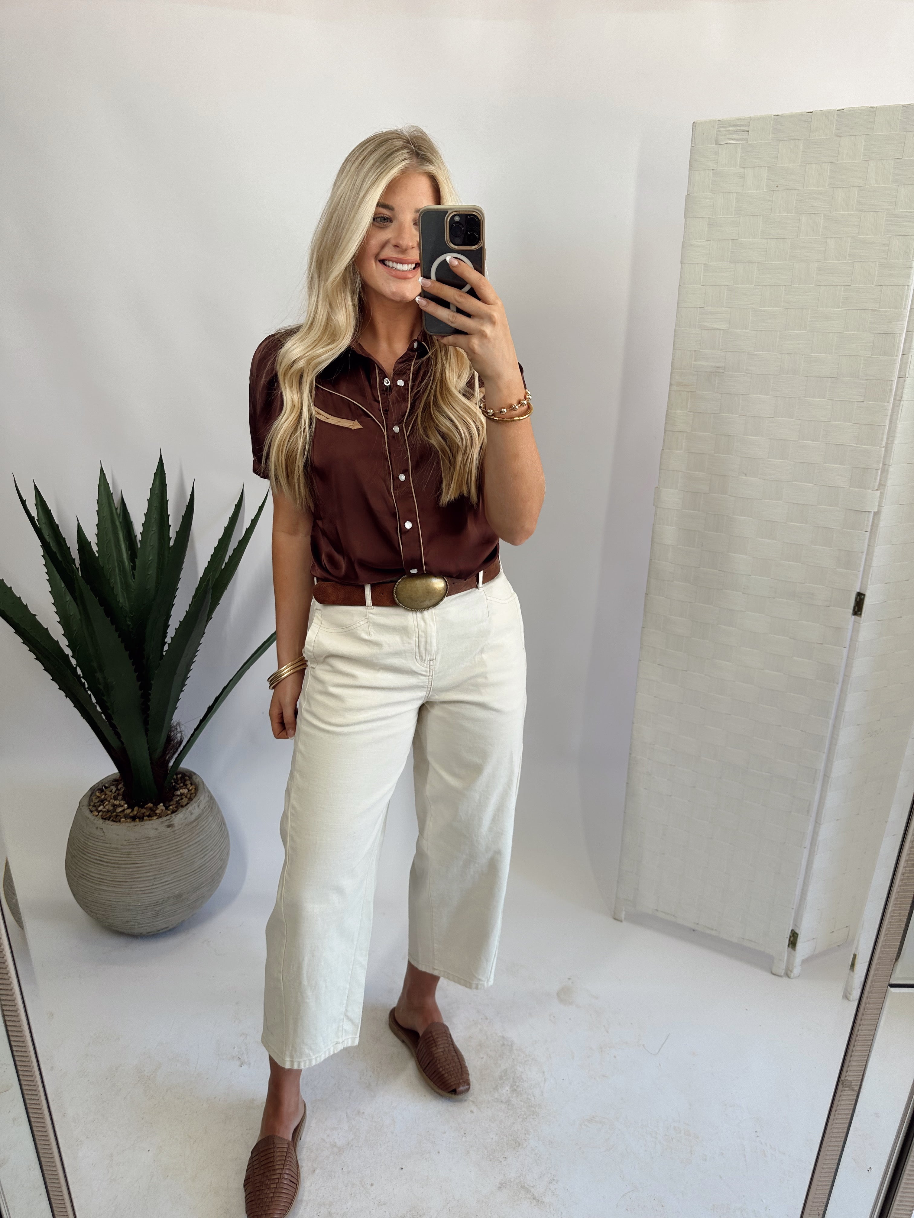 Patsy Pearl Snap Top