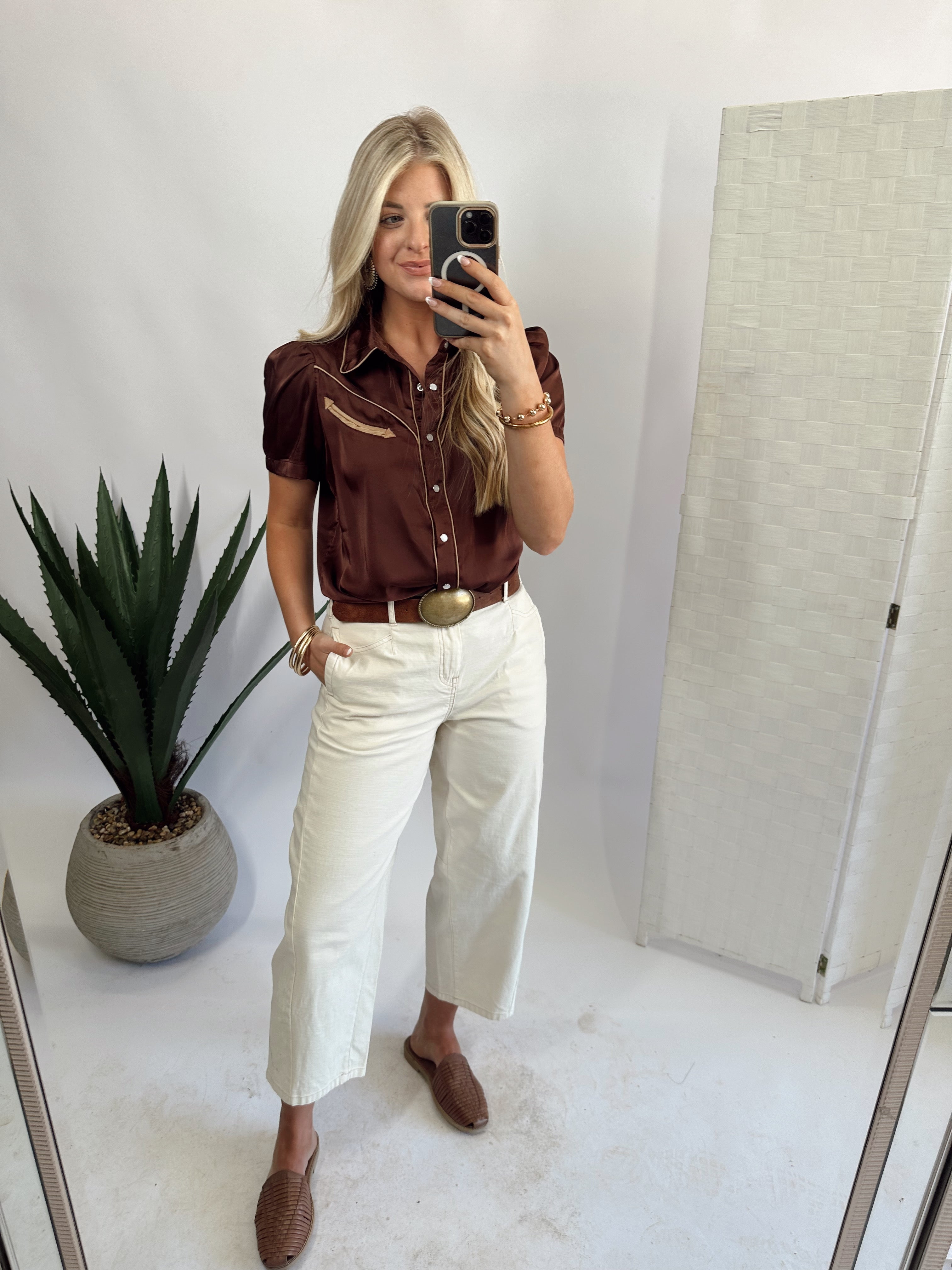 Patsy Pearl Snap Top