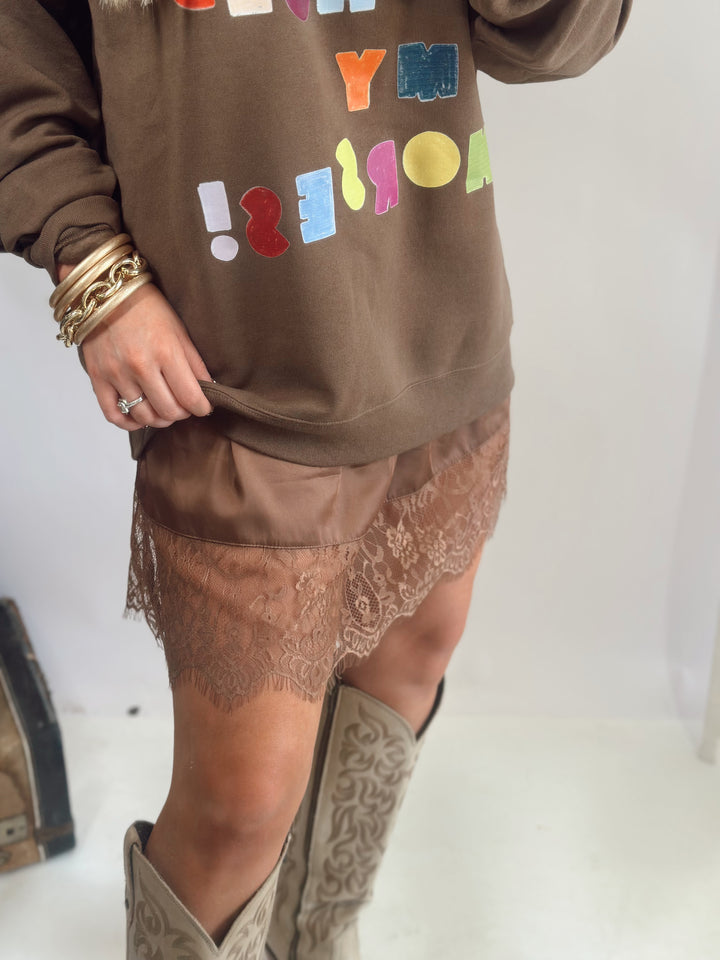 My Lace Skirt* Chocolate