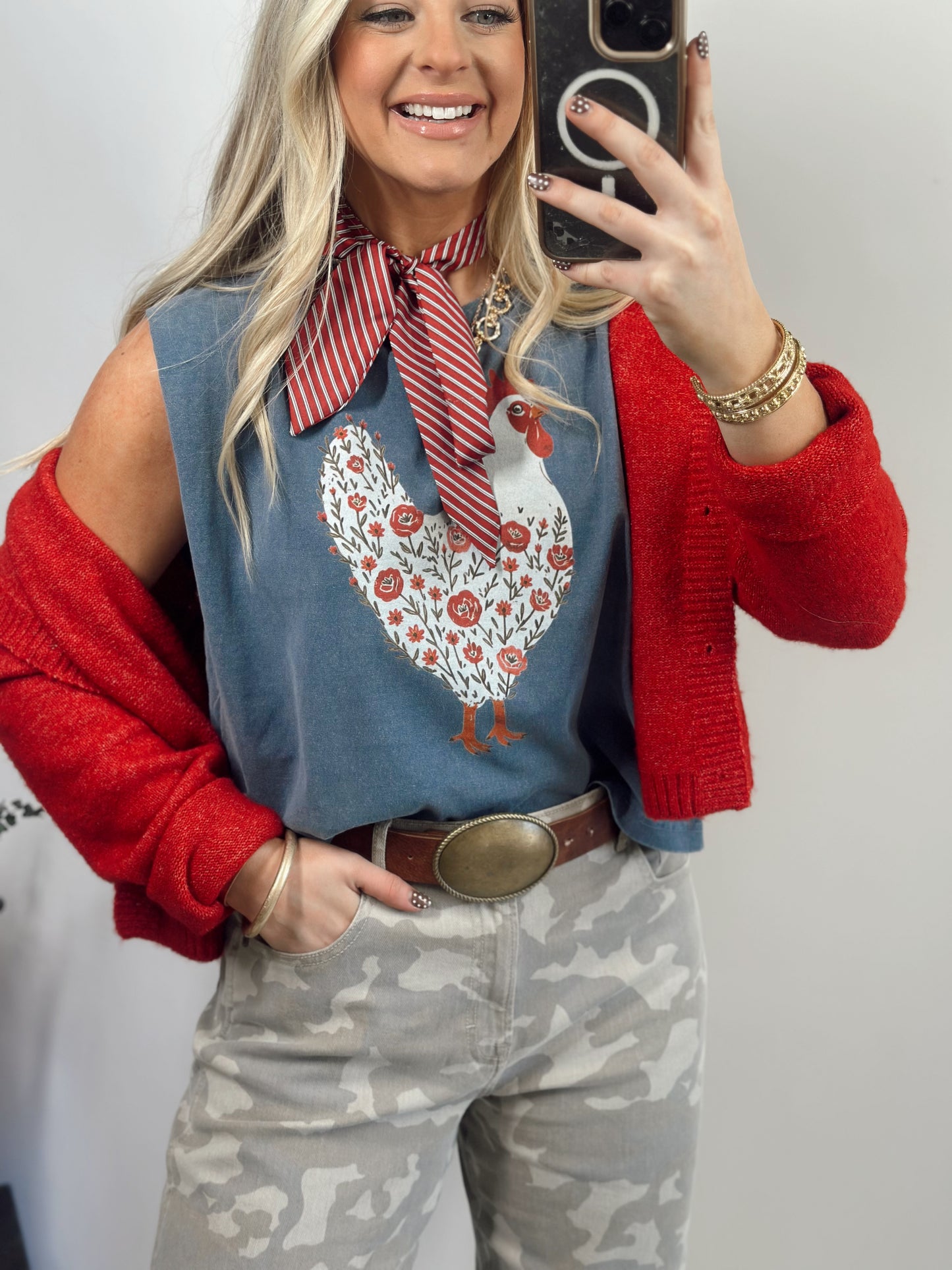 The Floral Chicken Graphic Tee